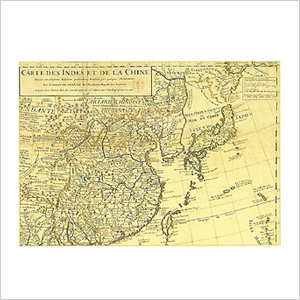 Carte des Indes et de la Chine, Guillaume de l'Isle, 1705년 - Mer Orientale ou Mer de Coree